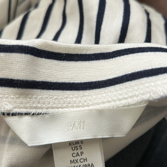 Striped Black and White Women's Top - Picture 6 of 7